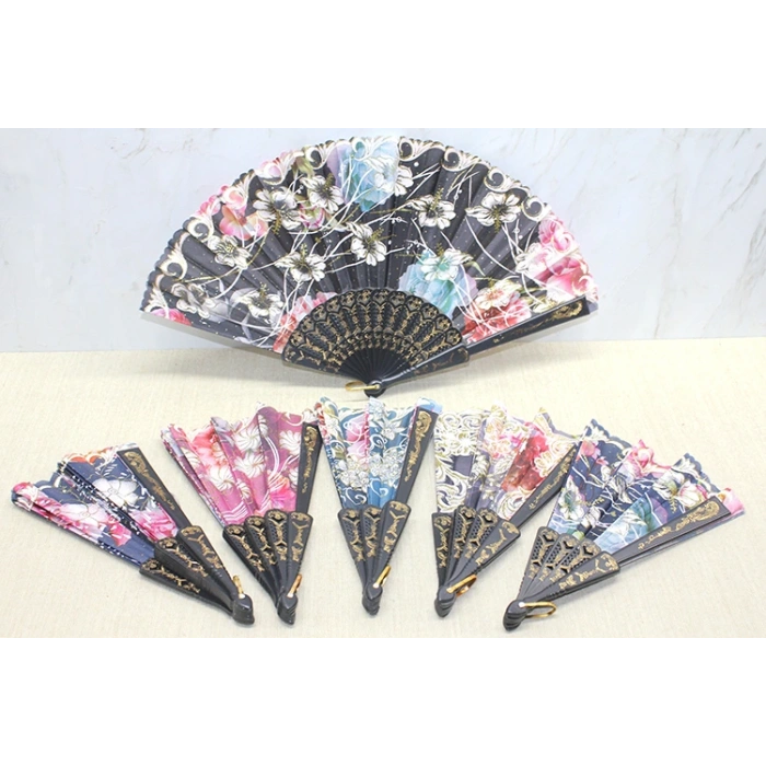 Plastik Çiçek Desenli Yelpaze VIVA961