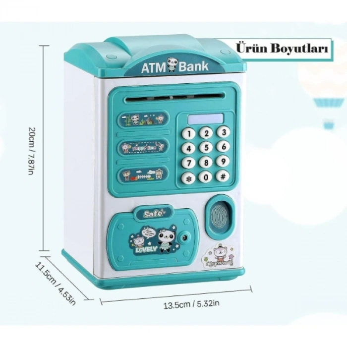 Sevimli Tasarımlı Şifreli ATM Kumbara