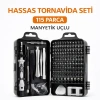 115 Parça Manyetik Uçlu Hassas Tornavida Seti