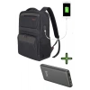 Business X MCC-805 Laptop Sırt Çantası + Dijital Göstergeli Hızlı Şarjlı Powerbank 22.5W QC 3.0 Şarj