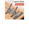 Stand Dayanıklı Metal Katlanabilir Ayarlı Siyah Renk Dizüstü Laptop Standı Tablet Laptop Tutucu
