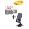 360 Derece Döner Masaüstü Telefon Tablet Tutucu Ultra Sandsk microSDXC 128GB GN6MN Hafıza Kartı