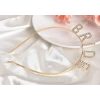 Altın Gold Renk Bekarlığa Veda Kristal Taş Bride Tacı İthal