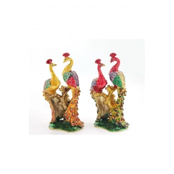 Swaroski Taşlı 2li Tavuskuşu Alk1945
