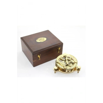 Ahşap Kutulu Pirinç Pusula