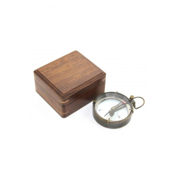 Ahşap Kutulu Pirinç Pusula