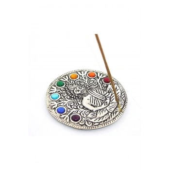 Metal 7 Çakra ( Chakra ) Buda Tütsülük