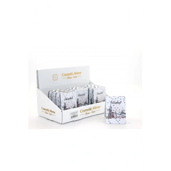 Taşlı İstanbul Tasarımı El Aynası İnce