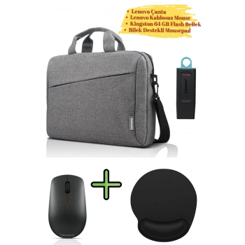 Case 15.6 T210 Notebook Çantası Bilgisayar Laptop Çanta GX40Q17231 Flash Disk Lenovo Mouse Mousepad