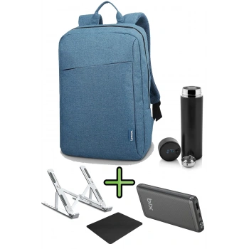 Sırt Çantası 15.6 Inç B210 Laptop Çantası, Hızlı Powerbank, Termos, Laptop Standı, Mousepad 5li Set