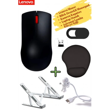 150 Wireless Kablosuz Mouse GY51L52638 Siyah Kamera Kapatıcı Laptop Standı, Mousepad, Klavye Lambası