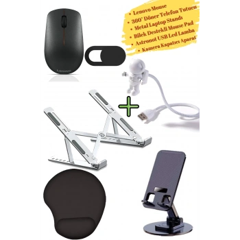 Mouse Kablosuz GY50R91293, Kamera Kapatıcı, Laptop Standı, Mousepad, Telefon Tutucu, USB Lamba