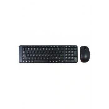 MK220 Kablosuz Türkçe Klavye Mouse Seti, Siyah 920-003163