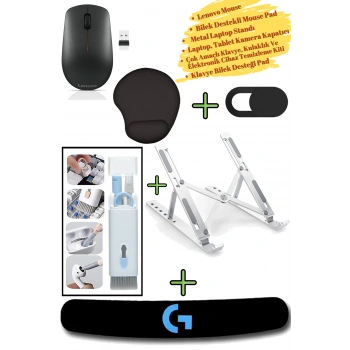 Mouse Kablosuz GY50R91293, Kamera Kapatıcı, Laptop Standı, Bilek Destekli Mousepad,