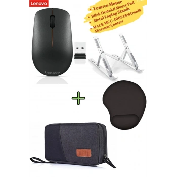 Mouse 400, MousePad, MACK Elektronik Aksesuar Çantası, Metal Laptop Standı