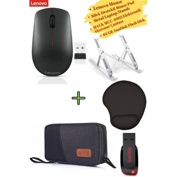 Mouse 400, MousePad, MACK Elektronik Aksesuar Çantası, Metal Laptop Standı, 64 GB Flash Disk