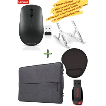 Mouse 400, MousePad, 13 Tablet Laptop Çantası Kılıf, Metal Laptop Standı, 64 GB Flash Disk