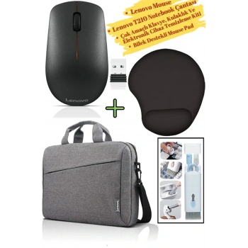 Mouse 400, MousePad, Toploader T210 Laptop Omuz El Çantası, Elektronik Cihaz Temizleme Kiti