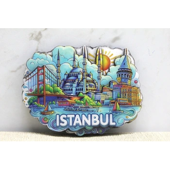 Ahşap İstanbul Temalı Magnet Alk4361