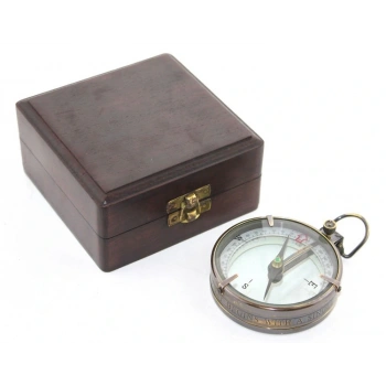 Ahşap Kutulu Pirinç Pusula VIVA2026