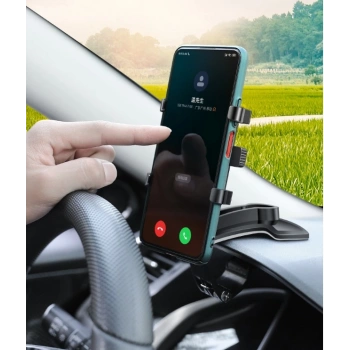 Araba Gösterge Üstüne Takılan 360 Oynar Başlıklı Telefon Tutucu