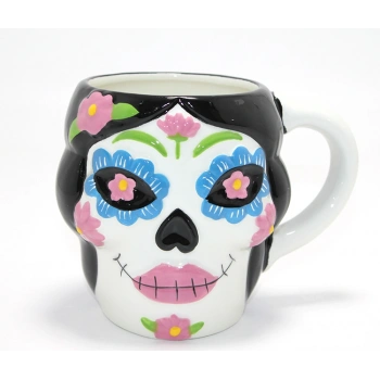 Day Of The Dead Şeker Kurukafa Tasarımlı Seramik Kupa Bardak