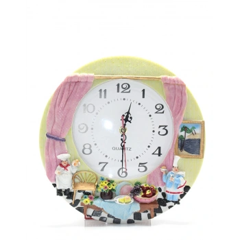 Duvara Asmalı Aşcı Tasarımlı Polyester Saat VIVA1832