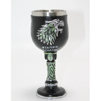 Game Of Thrones House Stark 3D Kabartmalı Çelik Kadeh Bardak VIVA979