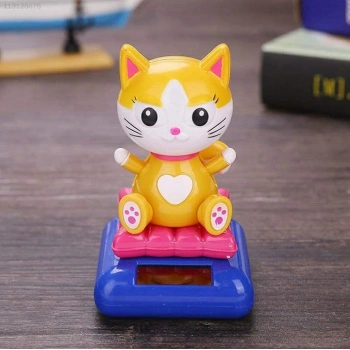 Güneş Enerjili Solar Sallanan Kedi