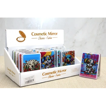 Hareketli Sulu Detaylı Köpek Figürlü El Aynası VIVA778