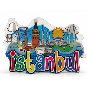 İstanbul Temalı Ahşap Buzdolapı Süsü Magnet Alk5940