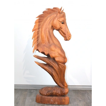 Maun Ağacı El Oyması At Büstü 4Ratnı-8