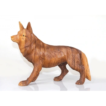 Maun Ağacı El Oyması Kurt Figürü 4Ratnı-19