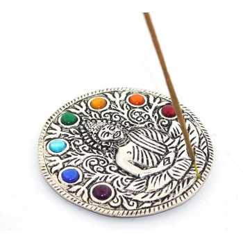 Metal 7 Çakra ( Chakra ) Buda Tütsülük Ksk2175
