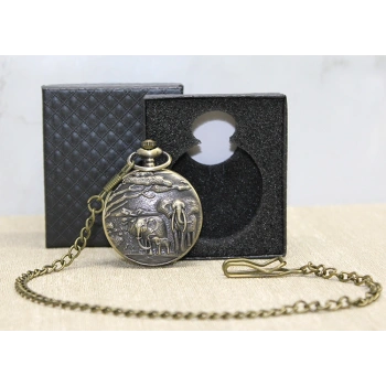 Özel Kutulu Antik Filli Köstekli Saat Alk4676