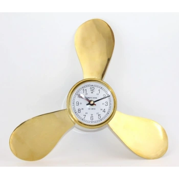 Pirinç Duvara Asmalı Pervane Tasarımı Saat VIVA2054