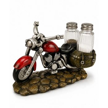 Polyester Motosiklet Figürlü Tuzluk Biberlik Seti Alk5614