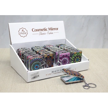 Taşlı El Aynası Anahtarlık Alk3768