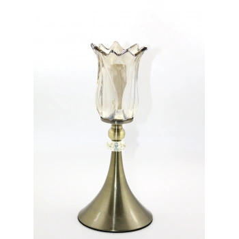 Üstü Cam Şamdan Tekli VIVA704