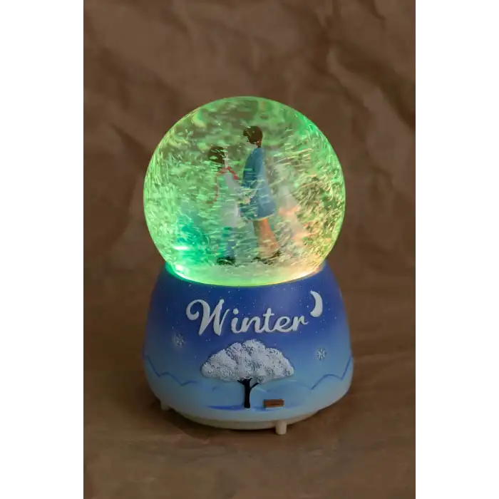 Kış Masalı El Ele Sevgili Büyük Boy Kar Küresi