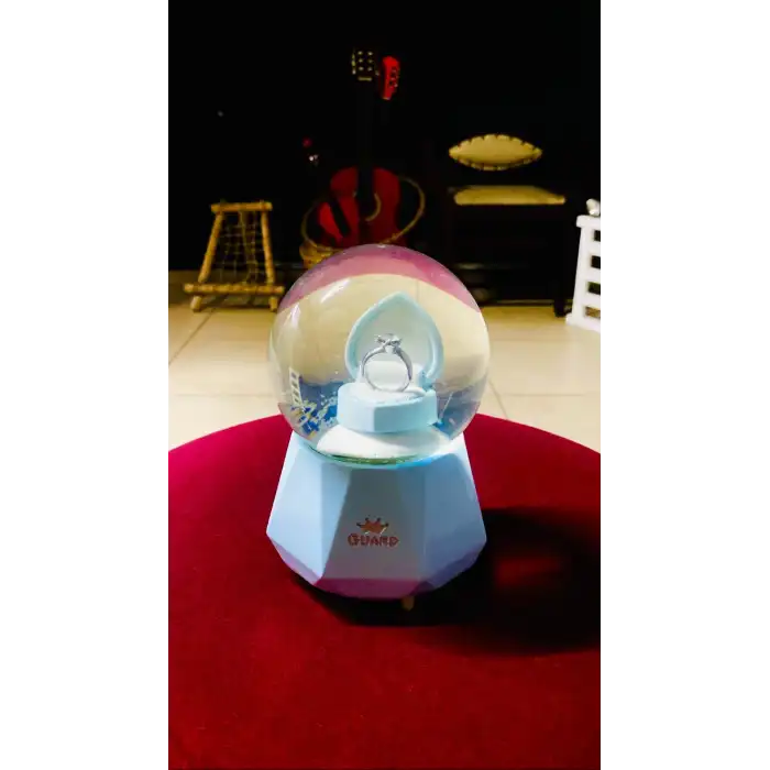 Büyük Boy Mavi Yüzük Kar Küresi