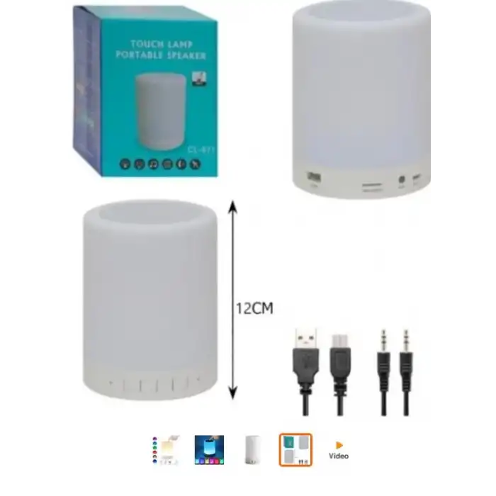 Gece Lambası & Bluetooth Hoparlör / Touch Lamp Oda Lambası Portable Speaker
