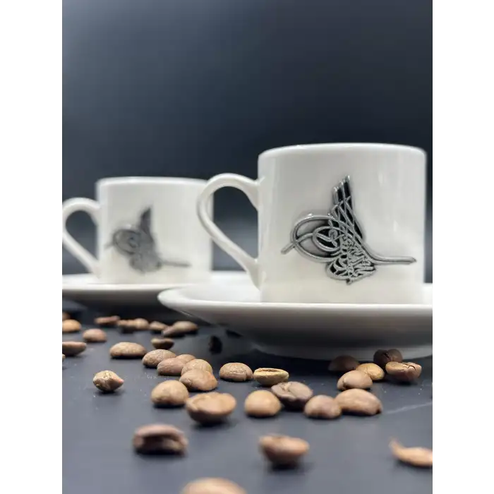 Tuğra Kabartmalı İkili Fincan Seti