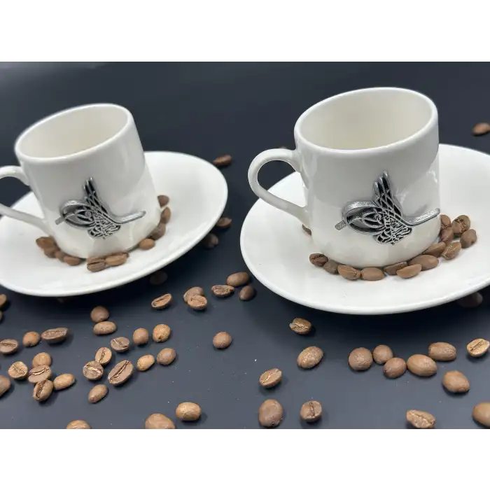 Tuğra Kabartmalı İkili Fincan Seti