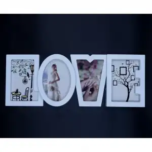 4Lü Love Harflerinden Oluşan Şık Dekoratif Resim Çerçevesi