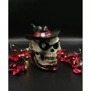 Dekoratif Polyester Korsan Kaptan Kuru Kafa Küllük