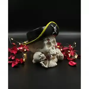 Dekoratif Polyester Kuru Kafa ve Yavru İskelet Küllük