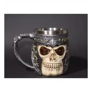 Kuru Kafa İskelet Şövalye Kupa Bardak 3 Boyutlu 380 Ml