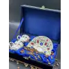 Kadife Kutulu Özel Lale Motifli İkili Fincan Takımı
