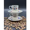 Kadife Kutulu Özel Lale Motifli İkili Fincan Takımı
